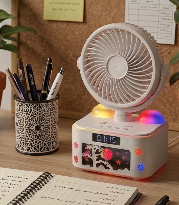 A4FE25BB-A080-43E9-9E57-ACA544EA58EB.png Ventilateur 4 en 1 avec Diffuseur d’Arôme, Horloge LED & Veilleuse