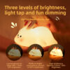 Veilleuse Lapin Silicone Rechargeable إضاءة ذكية بلمسة واحدة