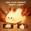 Veilleuse Lapin Silicone Rechargeable إضاءة ذكية بلمسة واحدة