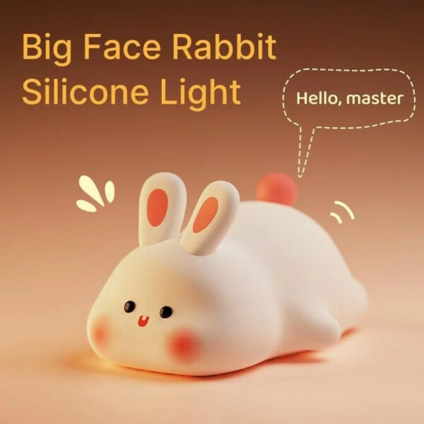 Veilleuse Lapin Silicone Rechargeable إضاءة ذكية بلمسة واحدة